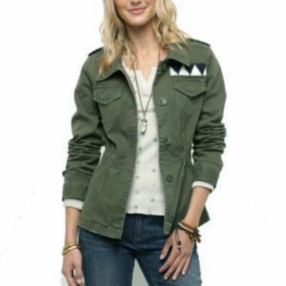 Roxy olive green army jacket